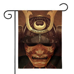 Old Japanese Samurai Mask Print House Flag