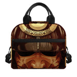 Old Japanese Samurai Mask Print Insulated Lunch Bag