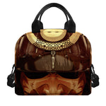 Old Japanese Samurai Mask Print Insulated Lunch Bag