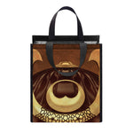 Old Japanese Samurai Mask Print Insulated Lunch Tote