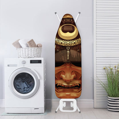 Old Japanese Samurai Mask Print Ironing Board Cover