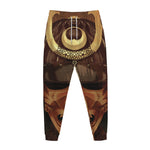 Old Japanese Samurai Mask Print Jogger Pants