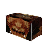 Old Japanese Samurai Mask Print Leather Tissue Box Cover