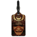 Old Japanese Samurai Mask Print Luggage Tag
