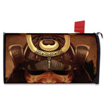 Old Japanese Samurai Mask Print Mailbox Cover
