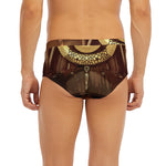 Old Japanese Samurai Mask Print Men's Briefs