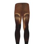 Old Japanese Samurai Mask Print Men's leggings