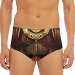 Old Japanese Samurai Mask Print Men's Triangle Swim Briefs