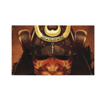 Old Japanese Samurai Mask Print Polyester Flag