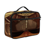 Old Japanese Samurai Mask Print Portable Lunch Bag