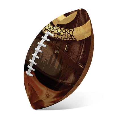 Old Japanese Samurai Mask Print Rugby Ball