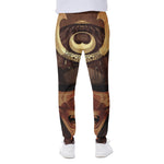 Old Japanese Samurai Mask Print Scuba Joggers