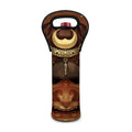 Old Japanese Samurai Mask Print Single Neoprene Wine Tote