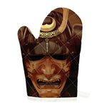 Old Japanese Samurai Mask Print Single Oven Mitt