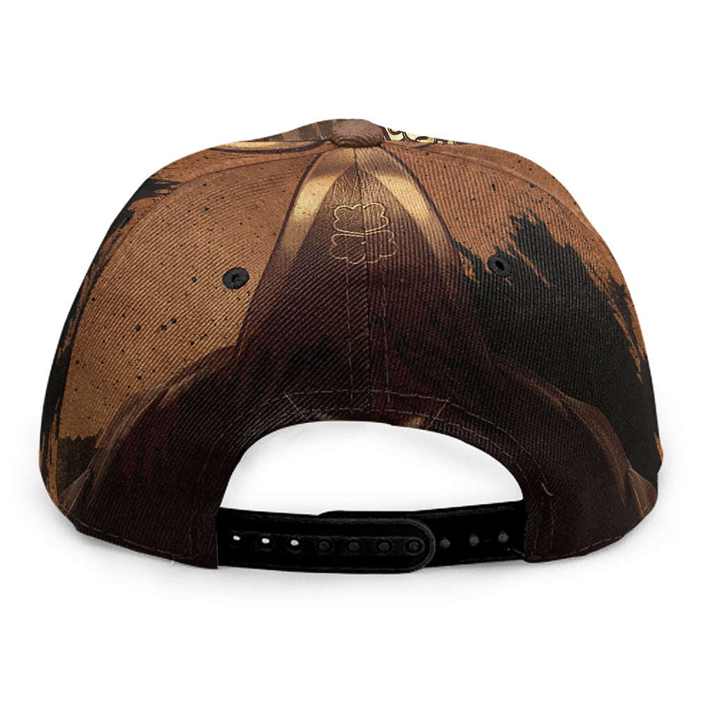 Old Japanese Samurai Mask Print Snapback Cap