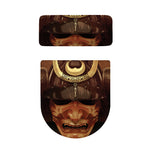 Old Japanese Samurai Mask Print Toilet Lid And Tank Cover Set