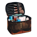 Old Japanese Samurai Mask Print Travel Makeup Bag