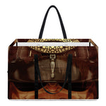 Old Japanese Samurai Mask Print Utility Tote Bag
