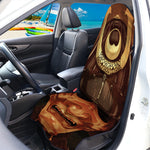 Old Japanese Samurai Mask Print Waterproof Car Seat Cover