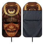 Old Japanese Samurai Mask Print Waterproof Car Seat Cover