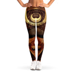 Old Japanese Samurai Mask Print Women's Leggings
