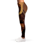 Old Japanese Samurai Mask Print Women's Leggings