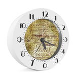 Old Religious Words Print Alarm Clock