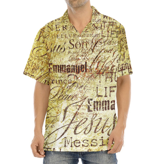 Old Religious Words Print Aloha Shirt