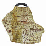 Old Religious Words Print Baby Seat Cover