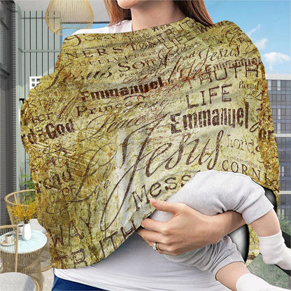 Old Religious Words Print Baby Seat Cover