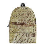 Old Religious Words Print Backpack