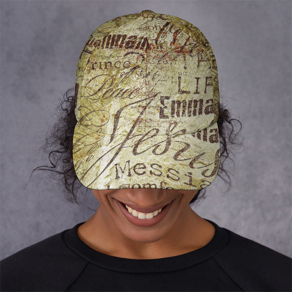 Old Religious Words Print Baseball Cap