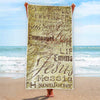 Old Religious Words Print Beach Towel