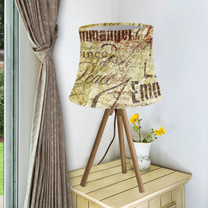 Old Religious Words Print Bell Lamp Shade