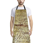 Old Religious Words Print Bib Apron With Pocket