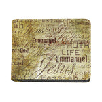 Old Religious Words Print Bifold Wallet