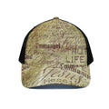 Old Religious Words Print Black Mesh Trucker Hat