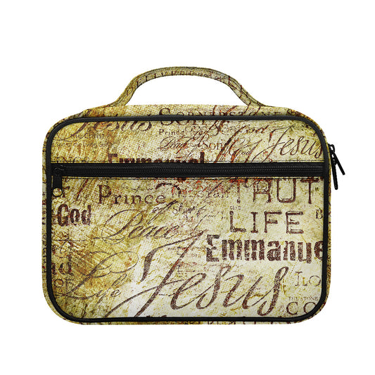 Old Religious Words Print Briefcase Bible Bag