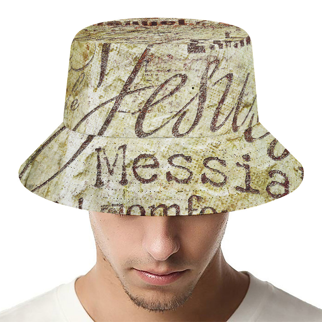 Old Religious Words Print Bucket Hat