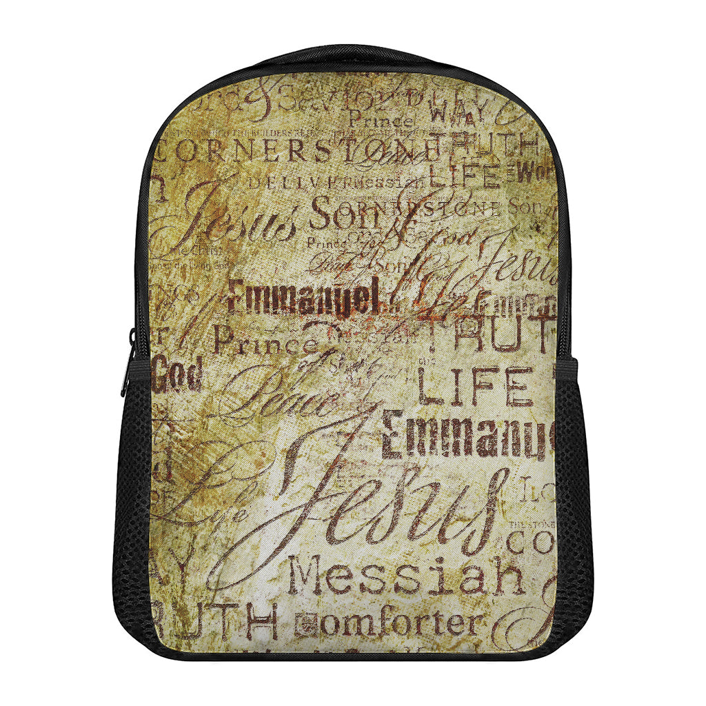 Old Religious Words Print Casual Backpack