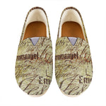 Old Religious Words Print Casual Shoes
