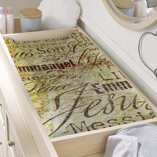 Old Religious Words Print Changing Pad Cover