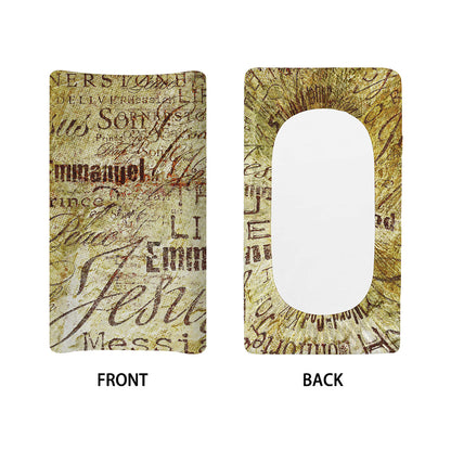 Old Religious Words Print Changing Pad Cover