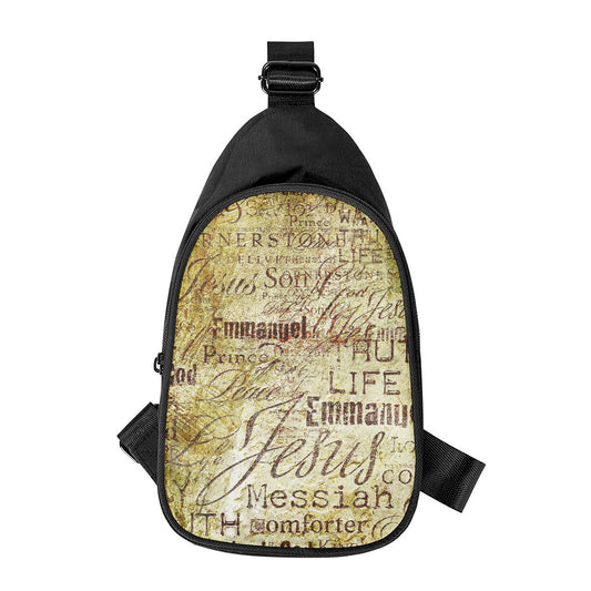 Old Religious Words Print Chest Bag