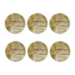 Old Religious Words Print Coaster Set