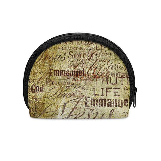 Old Religious Words Print Coin Purse