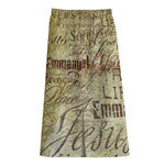 Old Religious Words Print Cotton Front Slit Maxi Skirt