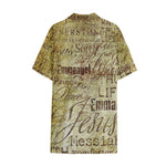 Old Religious Words Print Cotton Hawaiian Shirt