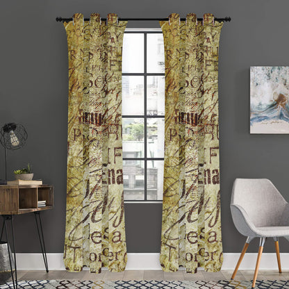 Old Religious Words Print Curtain