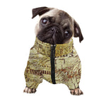 Old Religious Words Print Dog Zip Up Jacket